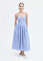 Striped Camisole Dress in Cotton - Blue Multi - CO Collections